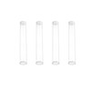 4Pcs Clear Plastic Pipe Storage Tubes with Caps Plastic Hollow