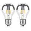 ledscom.de 2 Stück E27 LED Leuchtmittel, A60, warmweiß (2700 K),