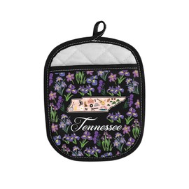 Tennessee Pride Oven Mitt TN State Shaped Travel Souvenir Kitchen Pot Holder Cooking Iris Cone Flower Gift (TN)