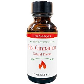 LorAnn Oils Super Strength Flavoring - Used For Candy Making, Flavoring, Baking, Hard Candy, & Flavor Oils - Bold, Natural Flavors 4X Stronger Than Extracts - Hot Cinnamon, 1 fl oz