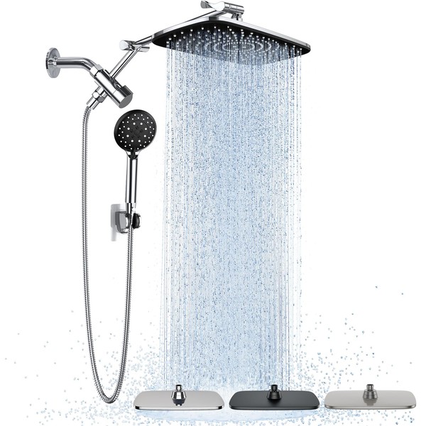 Veken Wide Rain Shower Head with Metal Main Body, High