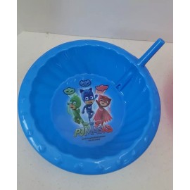 ZAK - 2 Sipper Bowls Built In Straw cereal soup ice cream pj mask princesses