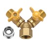 Brass Water Splitter Y Connector 2 Way Double Tap Hose