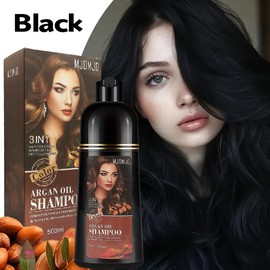 Black Hair Dye Shampoo For Gray Hair, 3 In 1 Argan Oil Hair Color Shampoo For Women Men, Long-Lasting & Natural-Looking Vibrant Color, Easy To Use, Champu Para Canas, Para El Cabello, 500 ML Haircare:_Dark Brown