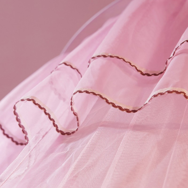 Breathable Round Canopy Lace Princess Style Mosquito Net Bed Curtain