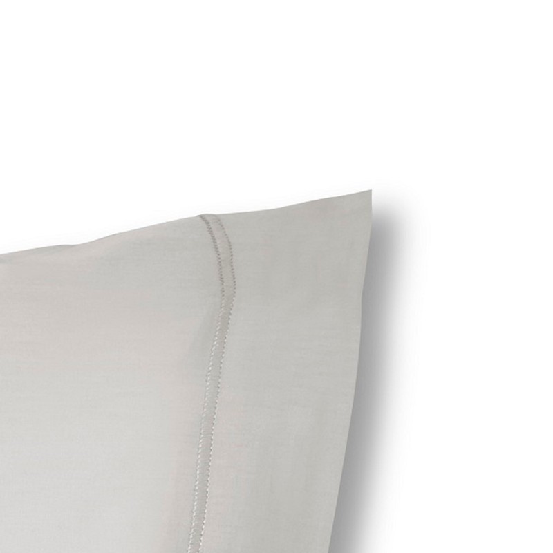 Plain Dyed Cotton Percale Grey 200TC Housewife Pillowcases 50 x
