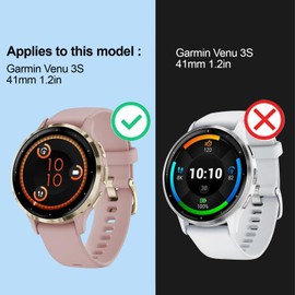 【3 Pack】T Tersely Screen Protector for Garmin Venu 3S 41mm Ultra Clear PMMA Curved Film, Protective Full Coverage PET Film Accessories Compatible with Garmin Venu 3s