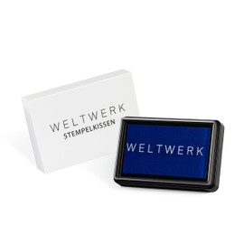 WELTWERK® Reusable Ink Pads for Handprint Baby and Footprint Baby - Ink Pad Children Non-Toxic Washable - Imprint Set (Blue)