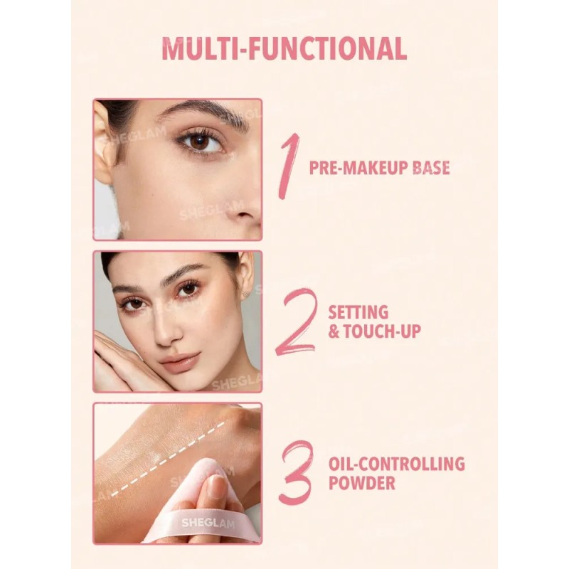 Sheglam Polvo Suelto Hidratante Fijador Hydro-touch Mate Rosa Lite