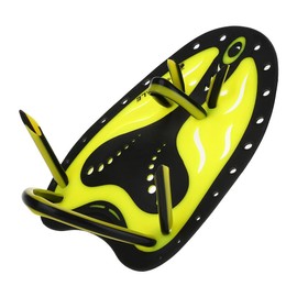 Keenso Aletas de Mano para Buceo, natación, Aletas de Entrenamiento de natación, Aletas de Malla, Equipo de Buceo (Amarillo, 22.2x15.2cm)