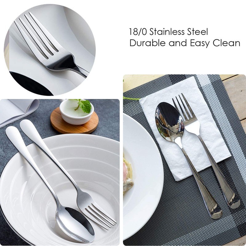 HaWare 49-Piece Silverware Set with Flatware Drawer Organizer, Stainless Steel