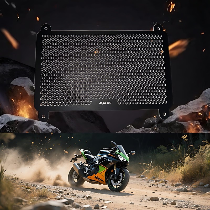 Aluminum Radiator Guard Fit for Ninja 400/Z400 (2018-2025) & Ninja