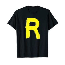 Creative Bold Yellow Letter R - Design Alphabet - Marker T-Shirt