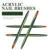 100% Kolinsky Hair Acrylic Nail Brush, Flat Shape with Cap,