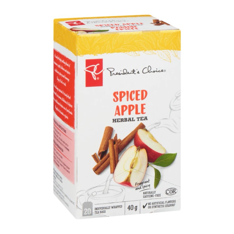 Loblaws Inc. President's Choice Spiced Apple Herbal Tea, 20ct, 40g/1.4