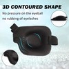 RIKEYO 2Pcs 3D Eye Patches for Adults, Adjustable Medical Eyepatch,Black(Left)