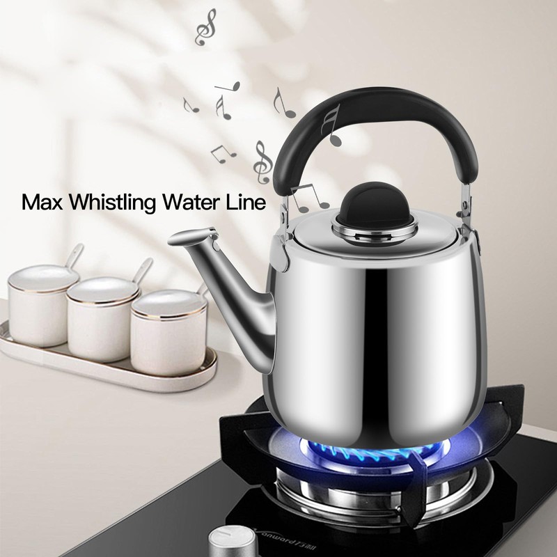 Tea Kettle,Whistling Tea kettle for Stove Top,2.1 QT Stainless Steel