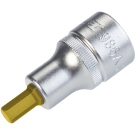 HAZET 986A-1/4 Hexagon Profile Screwdriver Socket - CVD-Tin Coated