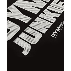 Gym Junkie Muscle T-Shirt for Men Sports Fitness Workout Bodybuilding Shirts (XXL, Gym-Junkie Front Sliver on Black)