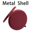 Compact Mirror for Purse, Metal Round Shell, Double-Sided 1X/2X Magnifying,