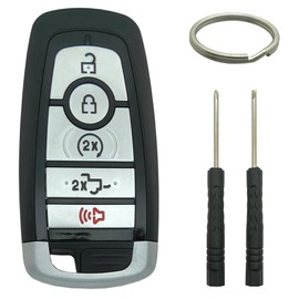 Smart Key Fob Shell Case Replacement Fits for Ford F150 F250 F350 F450 2017 2018 2019 2020 2021 2022 Raptor Bronco Push Start Button Keyless Entry Car Remote Cover (5 Buttons B)