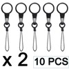 YOUOWO 10 pcs Lanyards Finger Ring Lanyard Plastic Ring Lanyard