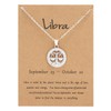 Silver Star Sign Motif Pendant Chain Necklace - Libra (23rd