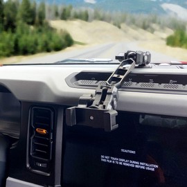 Maiker Dashboard Phone Holder Mount, Anti-Shake Stabilizer Custom Adjustable Cell Phone Holder for Ford Bronco Accessories 2021 2022 2023