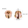 sourcing map Wood Furniture M6x10mm Threaded Insert Nuts Interface Hex