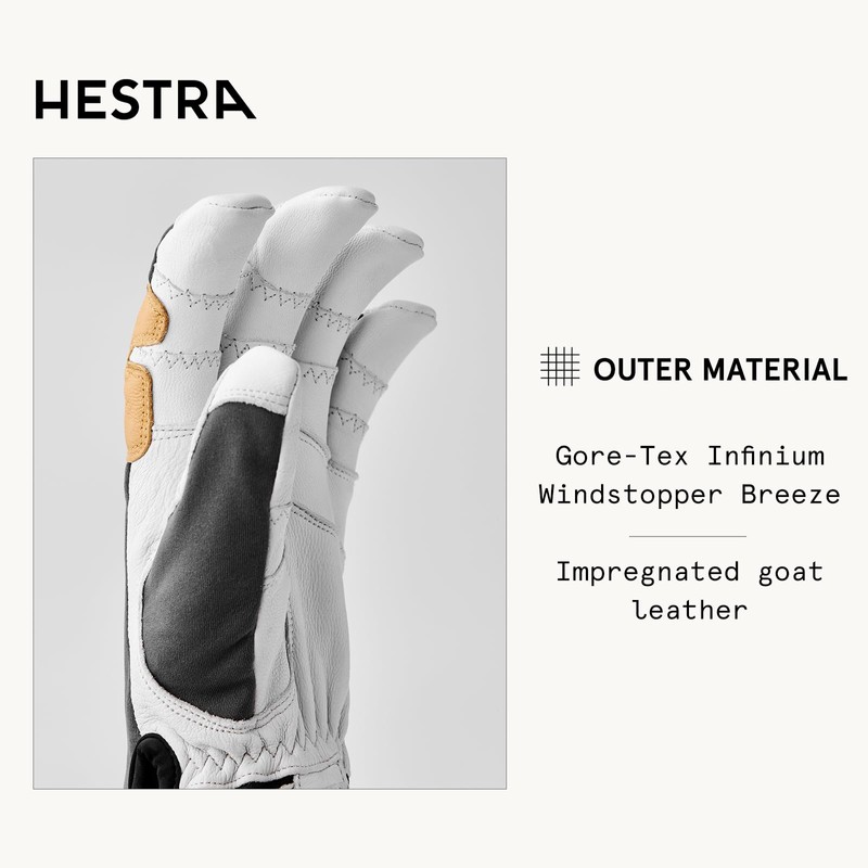 Hestra Ergo Grip Active Glove 2024 Grey/Off White, 8