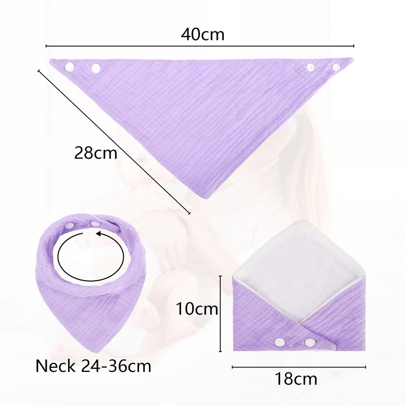 JOYIT Muslin Bib, Soft Pink