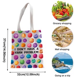 Knitting Tote Bag I Don't Have A Yarn Problem Knit Gift Knitting Gift Knitter Gift Love To Knitting Knit Lover Handbag (Cotton, YARN PROBLEM tote ca)