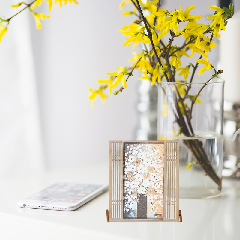 Totority 1 Set Miniature Lacquerware Folding Screen, Mini Chinese Style,