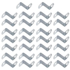 30Pcs Z Shape Picture Frame Fixing Clips, Iron Canvas Frame Picture Hanger, Z Shaped Corner Brace for Picture Frame 18mm, Silver