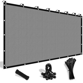 Shade&Beyond Customized Size 90% Sun Shade Cloth with Grommets, 10' X 12' Pergola Shade Cover Canopy, Mesh Tarp Sun Screens for Patio, Outdoor, Garden, Backyard, Light Gray, GN04