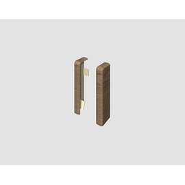EGGER End piece li/re 6 cm walnut light brown | new cubic profile | 2 pieces