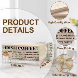 3 Pcs St Patricks Day Decorative Books for Home Decor, Mini Faux Books Decoration, Irish Coffee Wooden Books Tiered Tray Decor, Stacked Books for Decorating Living Room Bookshelf Fireplace（B010）