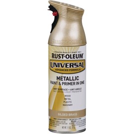 Rust-oluem 330504 Universal Metallic Paint & Primer Spray, 11 Oz (Pack of 6)