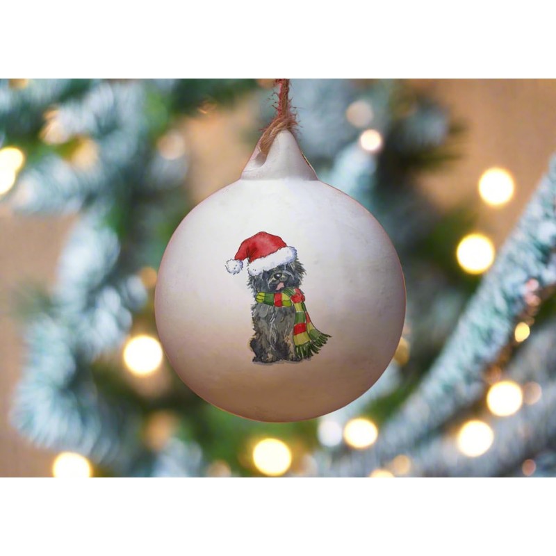 Image Industry Cairn Terrier Black Ceramic Bauble - Tree Decoration