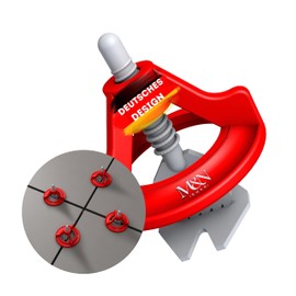 M&N Tile Levelling System Set 1 mm, 1.5 mm, 2 mm, 3 mm Mega Selection (100 x 1 mm Tabs, 50 x Pull Hoods) – Tile Laying Aid Tool for Leien & Professional – Tiling Tile Levelling System Accessories