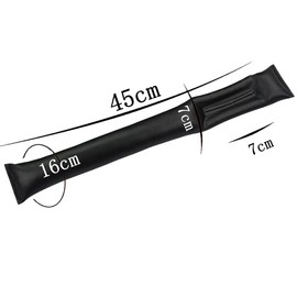 Conruich Pack of 2 Car Seat Gap Filler Gap Cushion Car Seat Gap Stopper Beige Universal Leather Car Seat Cover Gap Filling Pad Car Seat Spacer Gap Filler for Most Models of Car (Black)