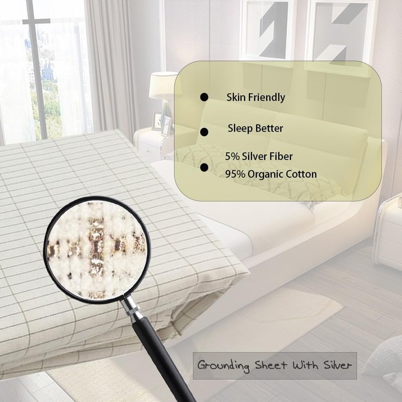 RIQINXIN Conductive Grounding Pillowcase Silver Grounding Mat For Better Sleep