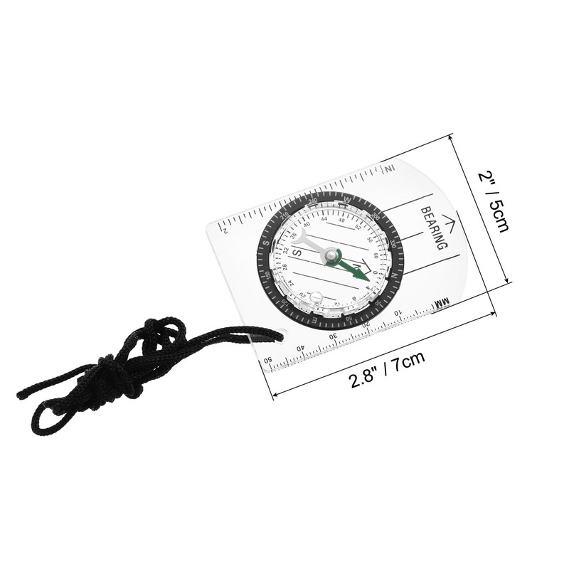 PATIKIL Orienteering Compass, Hiking Backpacking Compass with Declination Scale Map