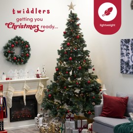 THE TWIDDLERS - 50 Pack Ruby Red Christmas Baubles - Assorted Sizes & Finishes - 6cm, 4cm, 3cm - Matte, Shiny, and Glitter Ornaments for Xmas Tree Decorations