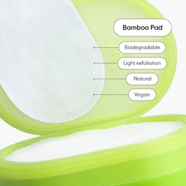 Tónico exfoliante Refina, renueva y reequilibra la piel Cuidado de la piel iluminador y antienvejecimiento Almohadilla de bambú previamente empapada Tónico para el cuidado de la piel Tratamiento