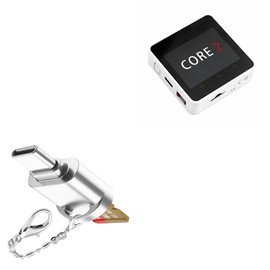 BoxWave Adapter Compatible with M5Stack Core2 ESP32 IoT Development Kit - Micro SD Card miniReader, USB Type-C OTG Reader USB3.0 Adapter Keychain - Metallic Silver
