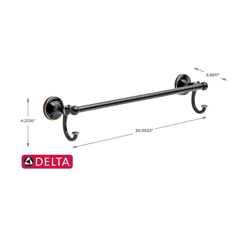 Delta Portman 18 in. Towel Bar with Hooks in Venetian