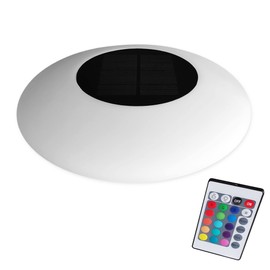 @tec LED Solar Swimming Light Diameter 25 cm (Pond/Pool Lighting), Waterproof Swimming Decoration Lamp with Remote Control for Indoor and Outdoor Use