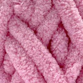 Sensy Chunky Yarn, Blanket Yarn, Chenille Yarn, Yarn for Crocheting, 7 oz, 28 Yards, Gauge 7 Jumbo (Pink)