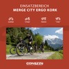 CONTEC Bicycle Grip Merge City Ergo Cork, D3 Tri-Component Rubber,